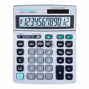 kalkulátor Donau TECH K-DT4129-38, 12místný, Stříbrný