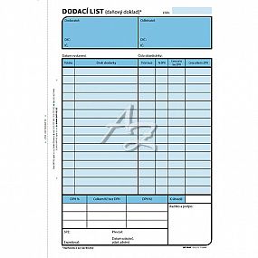 dodací list daňový doklad A5, 100listů, (1044)