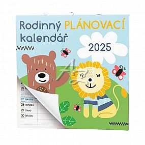 nástěnný kalendář 2025, Rodinný plánovací, 285x285mm, poznámkový