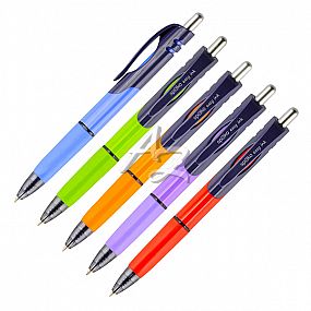 kuličkové pero Spoko Triangle 0163, mix barev, náplň Modrá