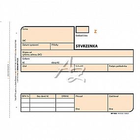 příjmový pokladní doklad A6, NCR, 2x50listů, číslovaný, (1081)