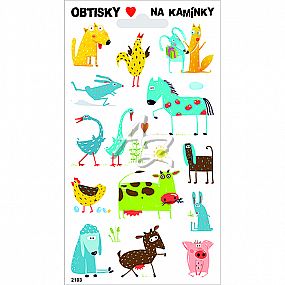 obtisky na kamínky, 95x170mm, Pes na farmě