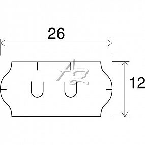 etiketa 26x12mm UNI bílá ( sato )