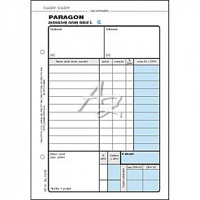 paragon zjednodušený daňový doklad A6, číslovaný, 2x50listů, (1041)