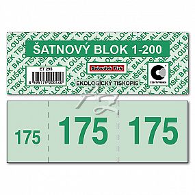 šatnové bloky 135x47mm, 1-200 čísel