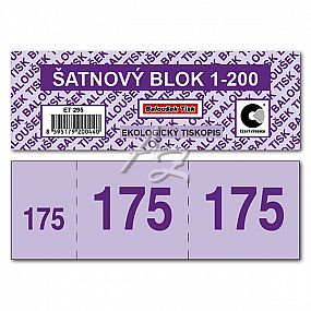 šatnové bloky 135x47mm, 1-200 čísel