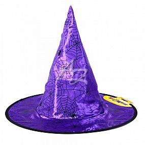 klobouk čarodějnický fialový,dětský