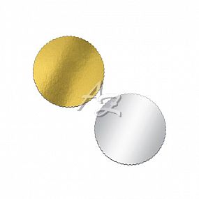 dortová podložka kruh ø10 cm zlatá/stříbrná (50 ks)
