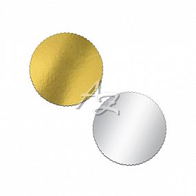 dortová podložka kruh ø22 cm zlatá/stříbrná (50 ks)