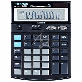 kalkulátor Donau TECH K-DT4123-01, 12místný, Černý