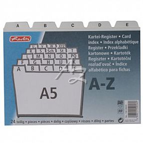 registr A5 do kartotéky A-Z bílý       H