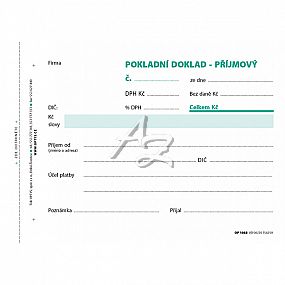 příjmový pokladní doklad A6, NCR, 100listů, (1068)