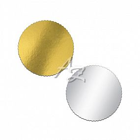 dortová podložka kruh ø25 cm zlatá/stříbrná (50 ks)