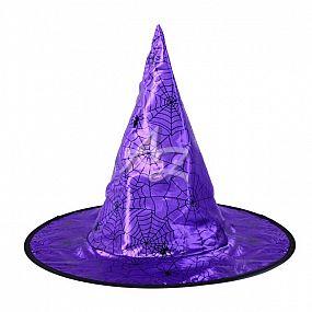 klobouk čarodějnický fialový,dětský