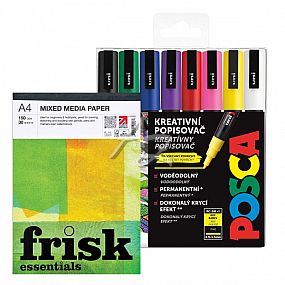 popisovač Uni Posca PC-3M/8ks sada základních barev