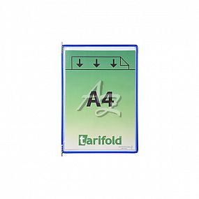 závěsný rámeček s kapsou Tarifold A4/10ks, otevřený shora, Modrý