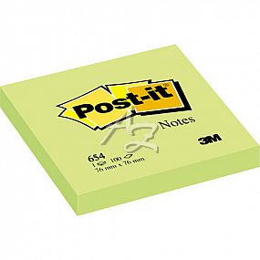 samolepicí bloček Post-it® 76x76mm / 1x100ks Zelený Neon