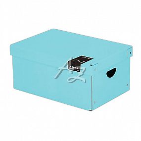 krabice velká, 355x240x160mm, lamino, PASTELINi, Modrá