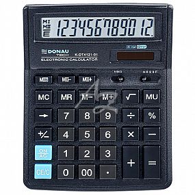kalkulátor Donau TECH K-DT4121-01, 12místný, Černý