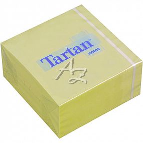 samolepicí bloček Tartan 76x76mm / 400ks Žlutý