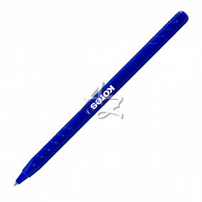 kuličkové pero Kores, K0 Pen modré, soft povrch, trojhranné, 1mm