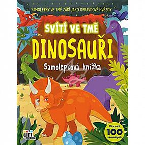 samolepková knížka, Svítí ve tmě, Dinosauři