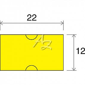 etiketa 22x12mm COLA-PLY žlutá