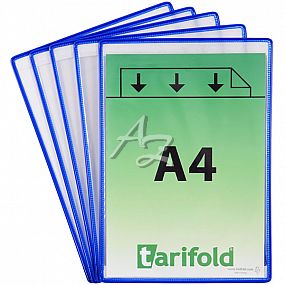 rámeček s kapsou samolepicí Tarifold A4/5ks, otevřený shora, Nepermanentní, Modrý
