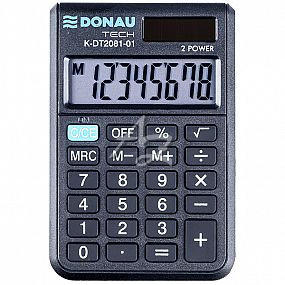 kalkulátor Donau TECH K-DT2081-01, 8místný, Černý