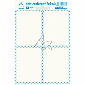 voděodolné samolepicí etikety 70x50mm/4etikety, Transparentní