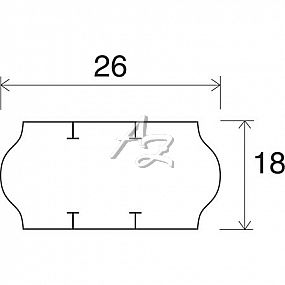 etiketa 26x18mm START PRIX bílá