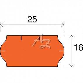 etiketa 25x16mm CONTACT oranž (oblá) W