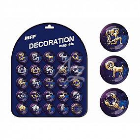 magnet dekorační 3,5cm,mix 5-horoskopy