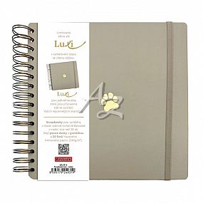 Scrapbook LUXI 210x210mm, 240g/20listů, lamino, Moka