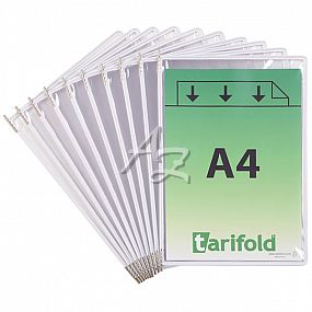 závěsný rámeček s kapsou Tarifold A4/10ks, otevřený shora, Bílý
