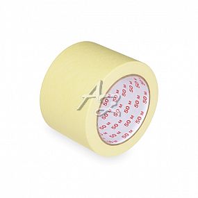lepicí páska  krepová 75mm/50m žlutá do 60°C