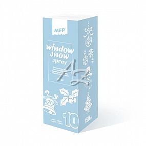 spray 150ml dekorační sníh na okna, se šablonami