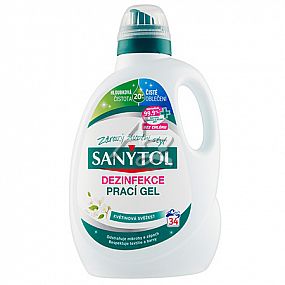 SANYTOL dezinfekční prací gel 1,7l, 34 PD Květinová vůně