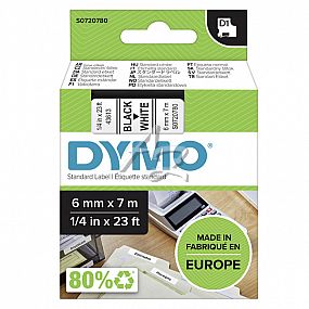 páska DYMO D1, černý tisk/bílý podklad, 19mm/7m