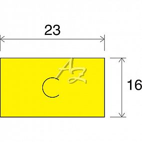 etiketa 16x23mm MOTEX žlutá